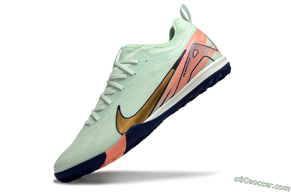 Nike Air Zoom Mercurial Vapor 16 Pro TF Artificial Turf Soccer Shoes - Jade/Gold/Pink 5