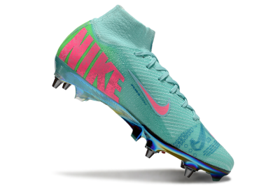 Nike Air Zoom Mercurial Superfly 10 Elite SG Soft Ground Soccer Cleats - Jade/Pink/Gold