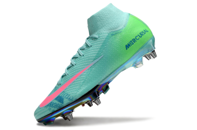 Nike Air Zoom Mercurial Superfly 10 Elite SG Soft Ground Soccer Cleats - Jade/Pink/Gold