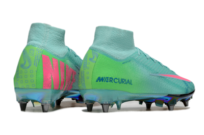 Nike Air Zoom Mercurial Superfly 10 Elite SG Soft Ground Soccer Cleats - Jade/Pink/Gold