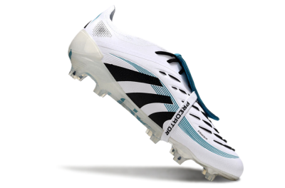 Adidas Predator Elite 25 Foldover Tongue FG Firm Ground Soccer Cleats - White/Blue/Black