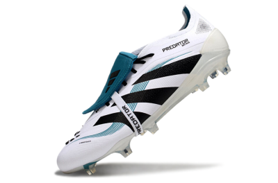 Adidas Predator Elite 25 Foldover Tongue FG Firm Ground Soccer Cleats - White/Blue/Black