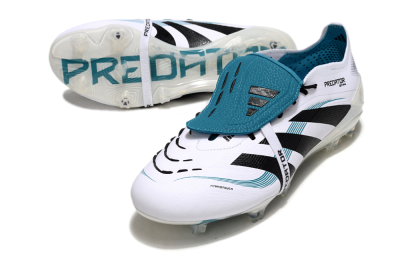 Adidas Predator Elite 25 Foldover Tongue FG Firm Ground Soccer Cleats - White/Blue/Black