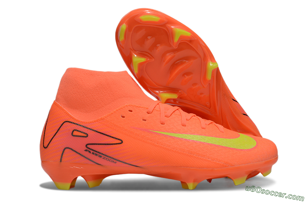 Nike Air Zoom Mercurial Superfly 10 Academy FG Firm Ground Soccer Cleats - Red/Yellow/Black 1
