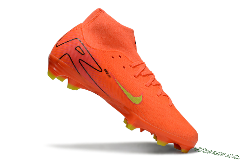 Nike Air Zoom Mercurial Superfly 10 Academy FG Firm Ground Soccer Cleats - Red/Yellow/Black 4