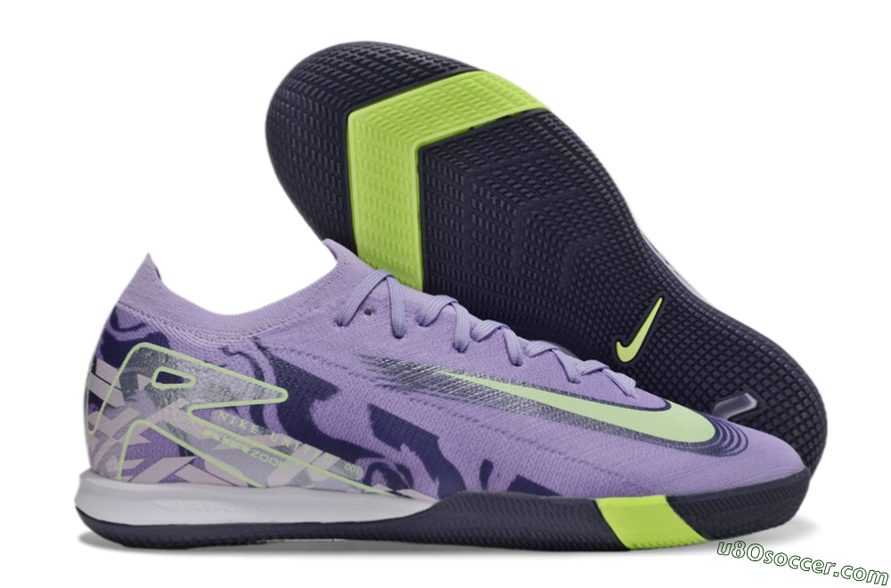 Nike Air Zoom Mercurial Vapor 16 Elite IC Indoor & Futsal Soccer Shoes - Purple/Yellow/White 1