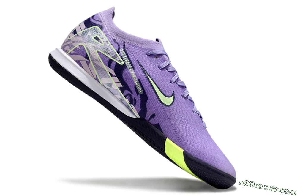 Nike Air Zoom Mercurial Vapor 16 Elite IC Indoor & Futsal Soccer Shoes - Purple/Yellow/White 4