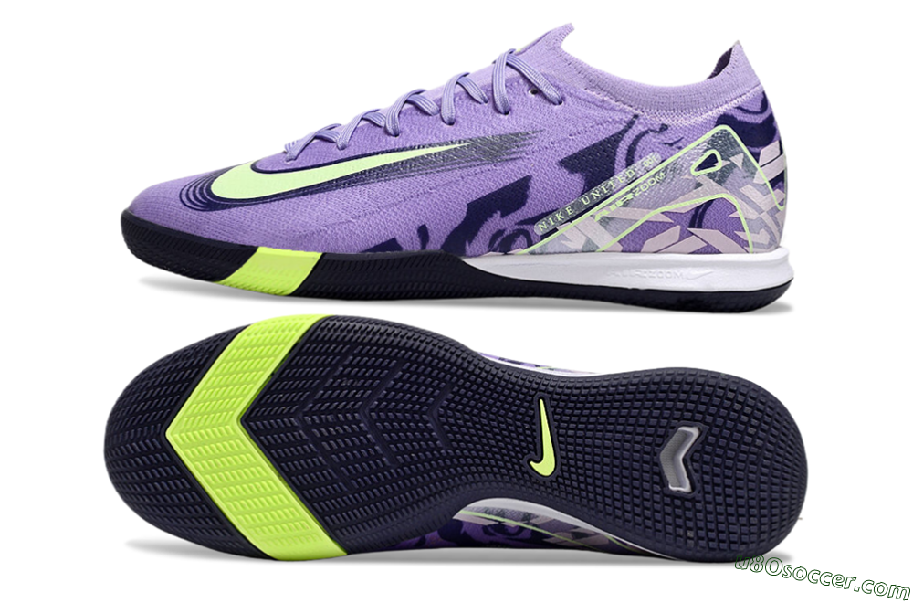 Nike Air Zoom Mercurial Vapor 16 Elite IC Indoor & Futsal Soccer Shoes - Purple/Yellow/White 0