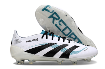Adidas Predator Elite 25 FG Firm Ground Soccer Cleats - White/Blue/Black