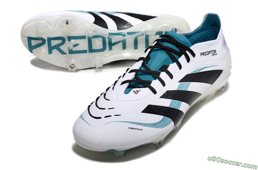 Adidas Predator Elite 25 FG Firm Ground Soccer Cleats - White/Blue/Black 3
