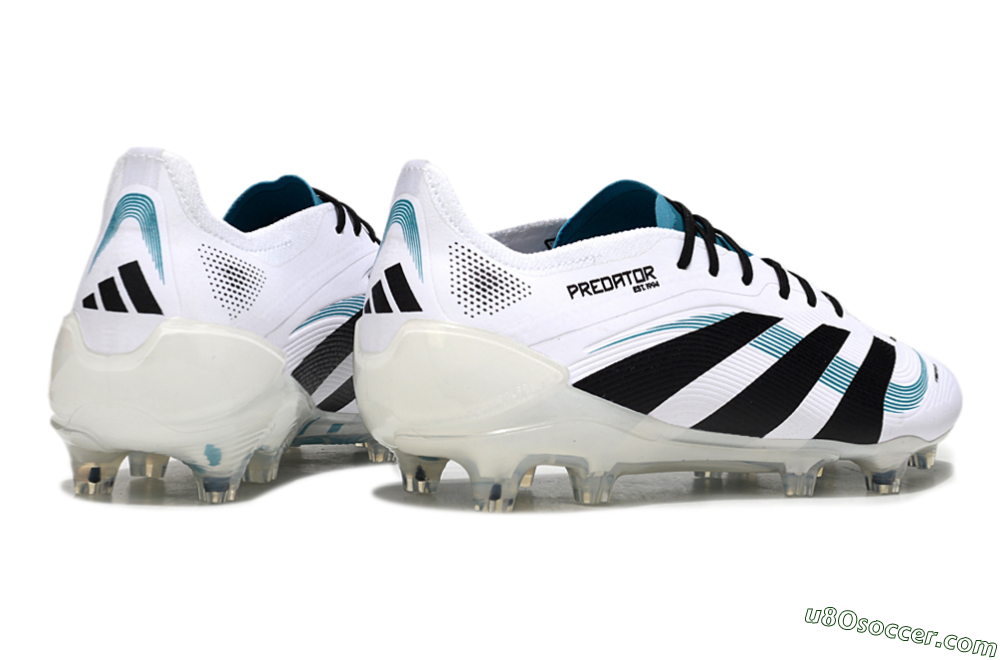 Adidas Predator Elite 25 FG Firm Ground Soccer Cleats - White/Blue/Black 6