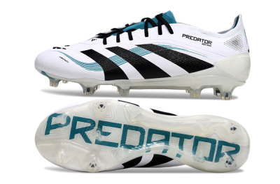 Adidas Predator Elite 25 FG Firm Ground Soccer Cleats - White/Blue/Black