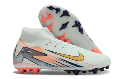 Nike Air Zoom Mercurial Superfly 10 Academy AG Artificial Grass Soccer Cleats - Jade/Gold/Pink