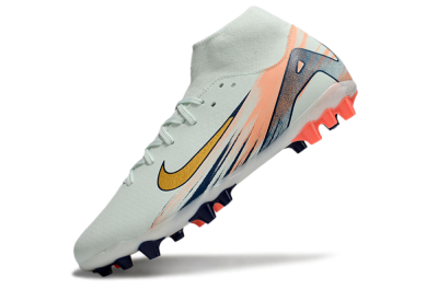 Nike Air Zoom Mercurial Superfly 10 Academy AG Artificial Grass Soccer Cleats - Jade/Gold/Pink