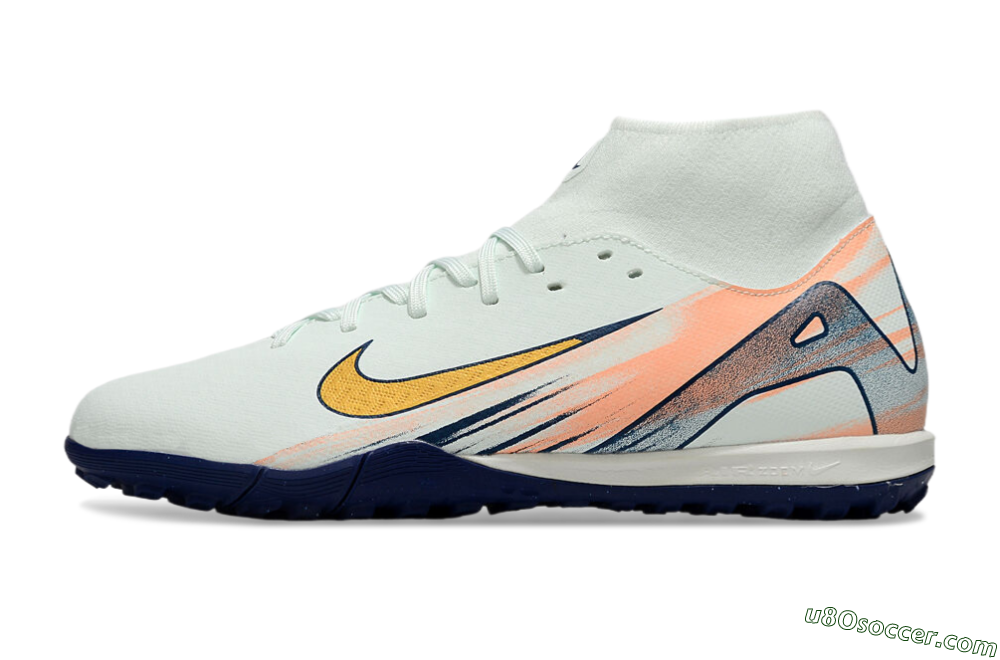 Nike Air Zoom Mercurial Superfly 10 Academy TF Artificial Turf Soccer Shoes - Jade/Gold/Pink 2