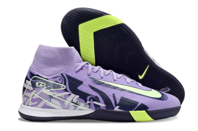 Nike Air Zoom Mercurial Superfly 10 Elite IC Indoor & Futsal Soccer Shoes - Purple/Yellow/White