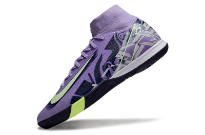 Nike Air Zoom Mercurial Superfly 10 Elite IC Indoor & Futsal Soccer Shoes - Purple/Yellow/White