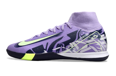 Nike Air Zoom Mercurial Superfly 10 Elite IC Indoor & Futsal Soccer Shoes - Purple/Yellow/White