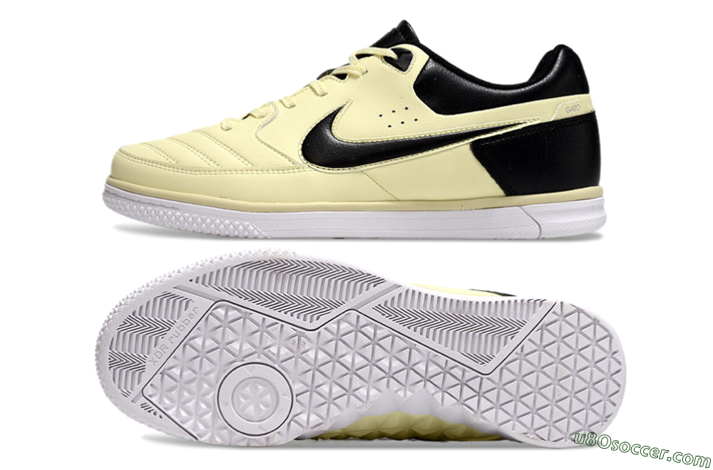 Nike Street Gato IC Indoor & Futsal Soccer Shoes - Beige/Black/White 0