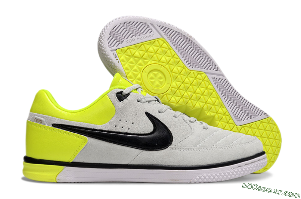 Nike Street Gato IC Indoor & Futsal Soccer Shoes - Grey/Black/Yellow 1