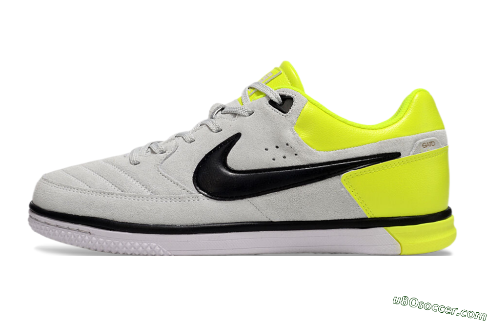 Nike Street Gato IC Indoor & Futsal Soccer Shoes - Grey/Black/Yellow 2