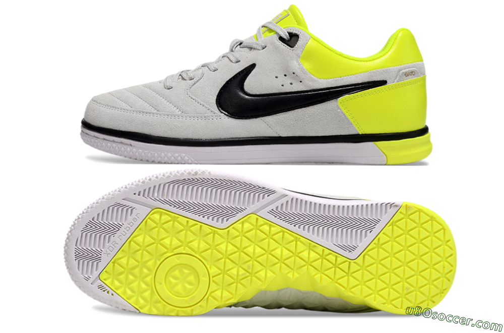 Nike Street Gato IC Indoor & Futsal Soccer Shoes - Grey/Black/Yellow 0