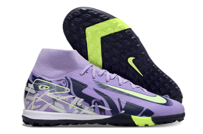 Nike Air Zoom Mercurial Superfly 10 Elite TF Artificial Turf Soccer Shoes - Purple/Yellow/White