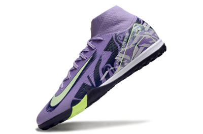 Nike Air Zoom Mercurial Superfly 10 Elite TF Artificial Turf Soccer Shoes - Purple/Yellow/White