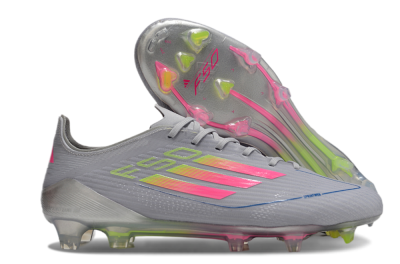 Adidas F50 Elite FG Firm Ground Soccer Cleats - Grey/Pink/Yellow