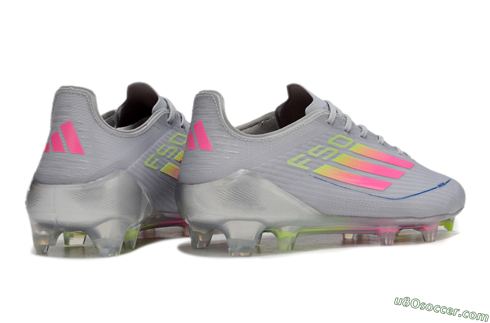 Adidas F50 Elite FG Firm Ground Soccer Cleats - Grey/Pink/Yellow 6