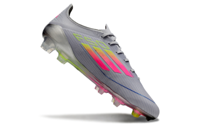 Adidas F50 Elite FG Firm Ground Soccer Cleats - Grey/Pink/Yellow