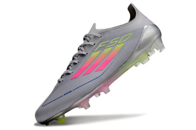 Adidas F50 Elite FG Firm Ground Soccer Cleats - Grey/Pink/Yellow