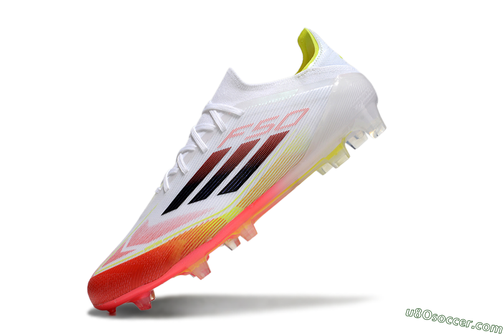 Adidas F50 Elite FG Firm Ground Soccer Cleats - White/Red/Yellow 5