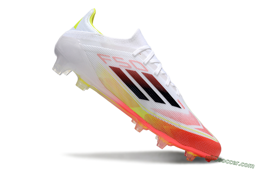 Adidas F50 Elite FG Firm Ground Soccer Cleats - White/Red/Yellow 4