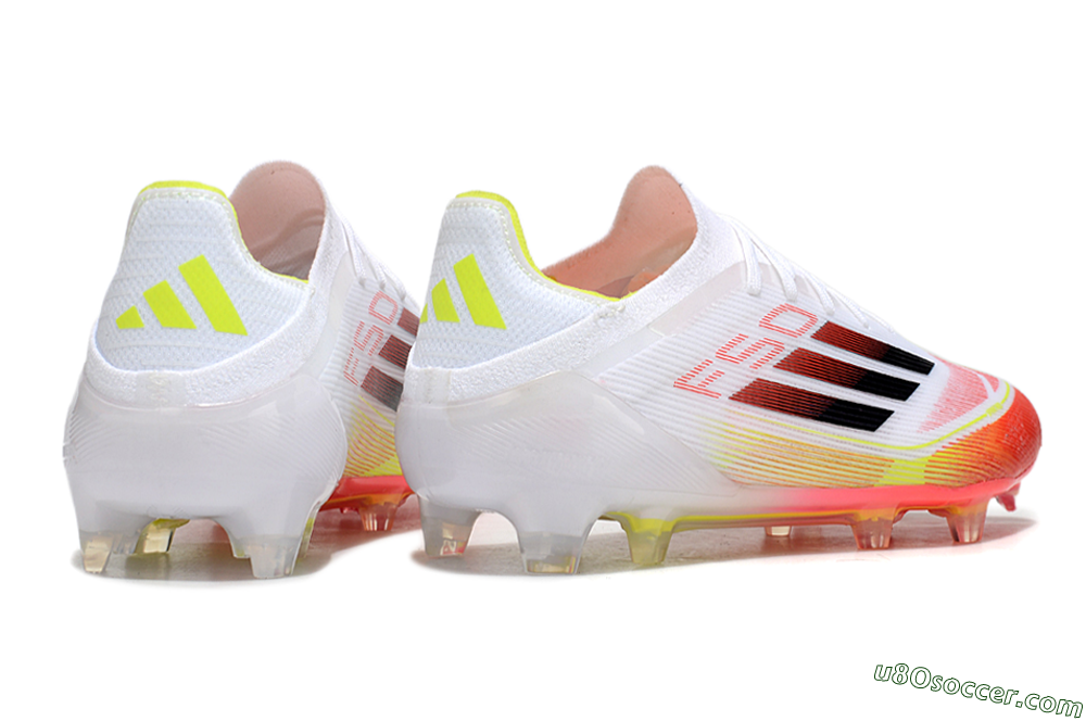 Adidas F50 Elite FG Firm Ground Soccer Cleats - White/Red/Yellow 6