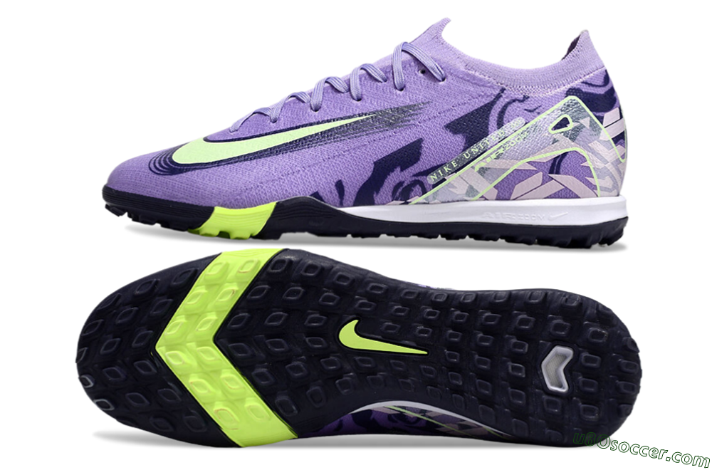 Nike Air Zoom Mercurial Vapor 16 Elite TF Artificial Turf Soccer Shoes - Purple/Yellow/White 0
