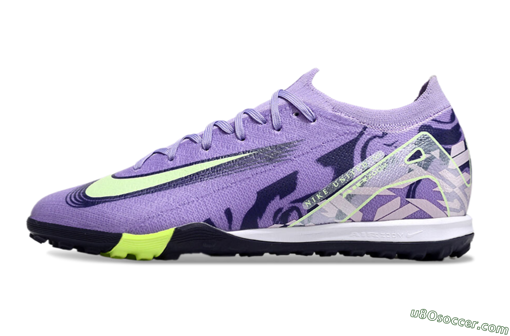 Nike Air Zoom Mercurial Vapor 16 Elite TF Artificial Turf Soccer Shoes - Purple/Yellow/White 2