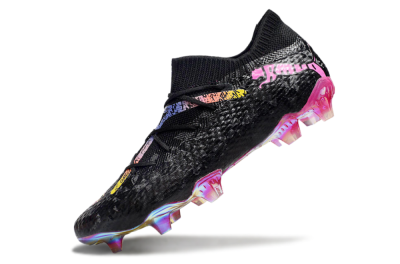Puma Future Ultimate FG Firm Ground Soccer Cleats - Black/Pink/Yellow