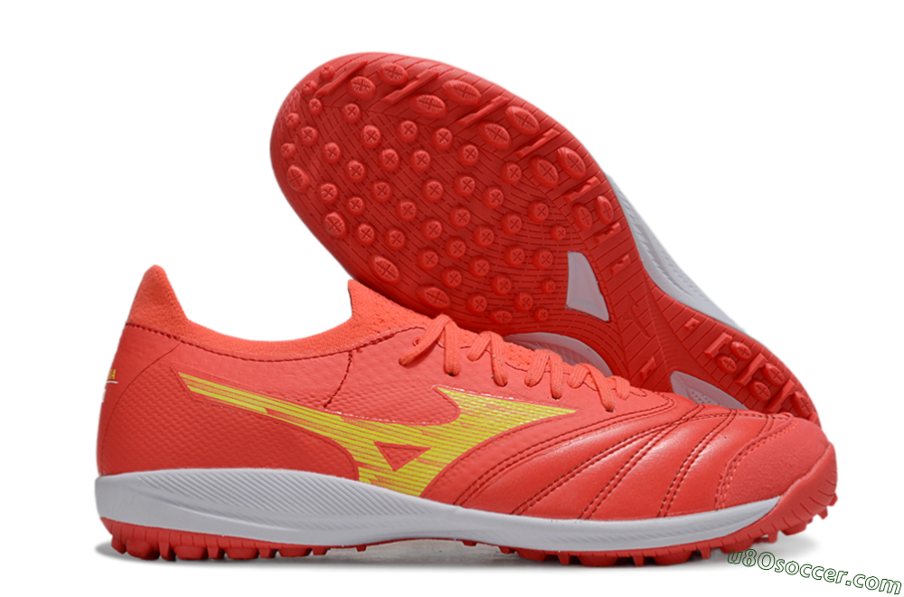 Mizuno Morelia Neo Sala TF Artificial Turf Soccer Shoes - Red/Yellow/White 1