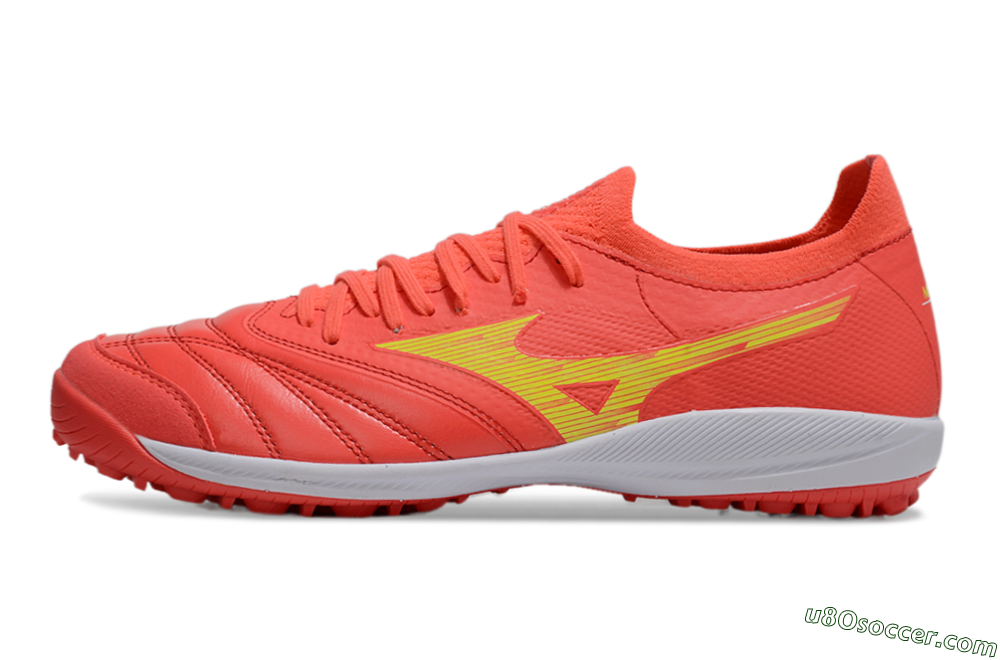 Mizuno Morelia Neo Sala TF Artificial Turf Soccer Shoes - Red/Yellow/White 2