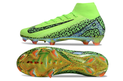 Nike Air Zoom Mercurial Superfly 10 Elite FG Firm Ground Soccer Cleats - Yellow/Black/Leopard