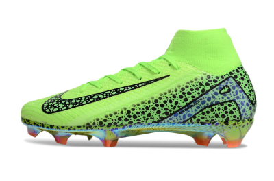 Nike Air Zoom Mercurial Superfly 10 Elite FG Firm Ground Soccer Cleats - Yellow/Black/Leopard