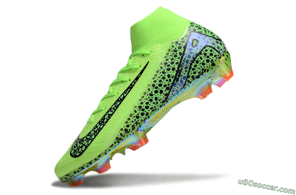Nike Air Zoom Mercurial Superfly 10 Elite FG Firm Ground Soccer Cleats - Yellow/Black/Leopard 5