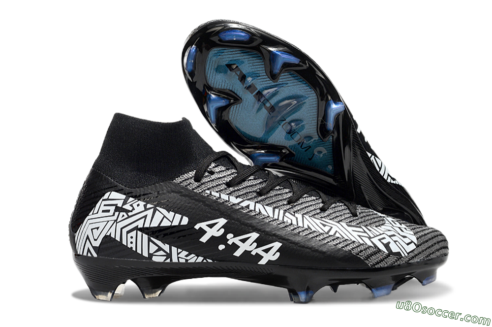 Nike Air Zoom Mercurial Superfly 10 Elite FG Firm Ground Soccer Cleats - Black/White/Blue 1