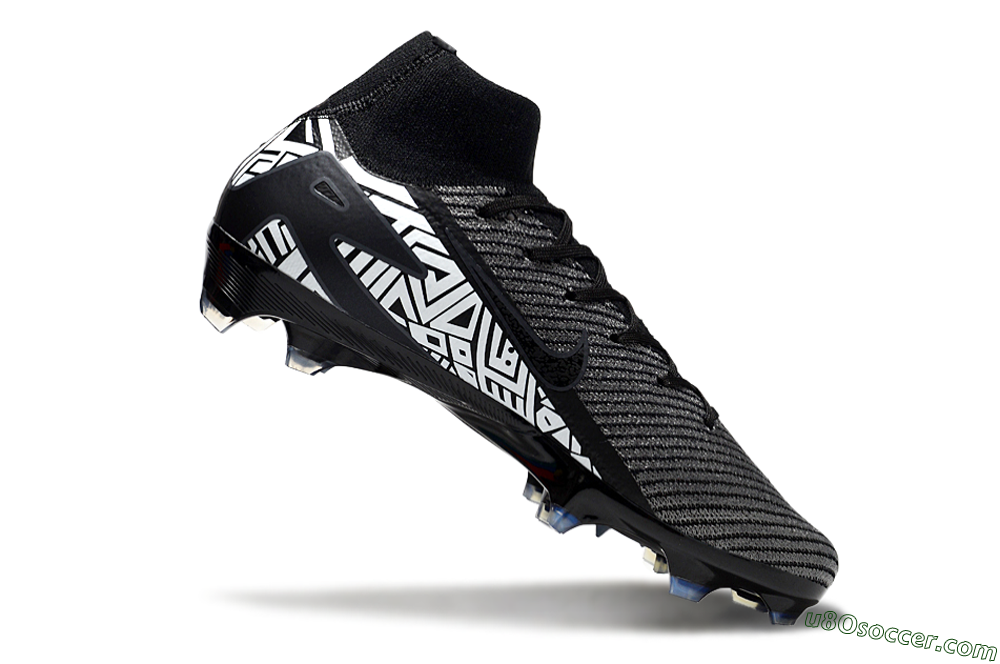 Nike Air Zoom Mercurial Superfly 10 Elite FG Firm Ground Soccer Cleats - Black/White/Blue 4