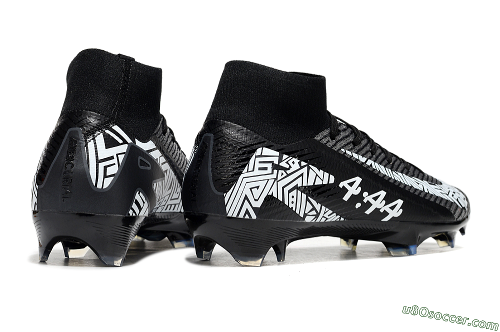 Nike Air Zoom Mercurial Superfly 10 Elite FG Firm Ground Soccer Cleats - Black/White/Blue 6
