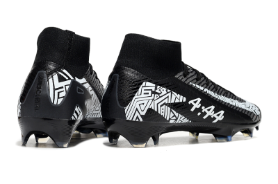 Nike Air Zoom Mercurial Superfly 10 Elite FG Firm Ground Soccer Cleats - Black/White/Blue