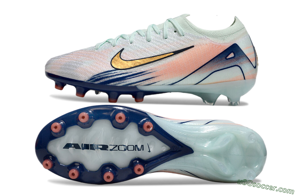 Nike Air Zoom Mercurial Vapor 16 Elite AG Artificial Grass Soccer Cleats - Jade/Yellow/Pink/Blue 0