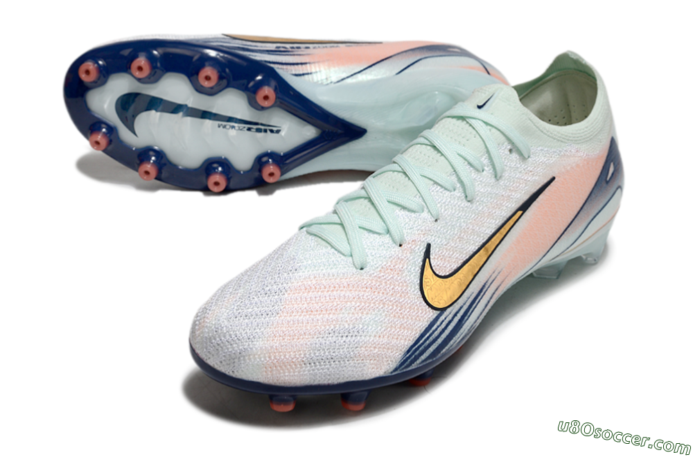 Nike Air Zoom Mercurial Vapor 16 Elite AG Artificial Grass Soccer Cleats - Jade/Yellow/Pink/Blue 3
