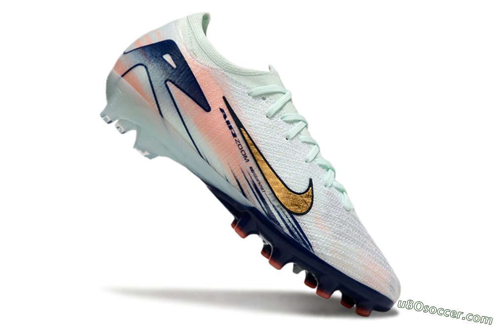 Nike Air Zoom Mercurial Vapor 16 Elite AG Artificial Grass Soccer Cleats - Jade/Yellow/Pink/Blue 4